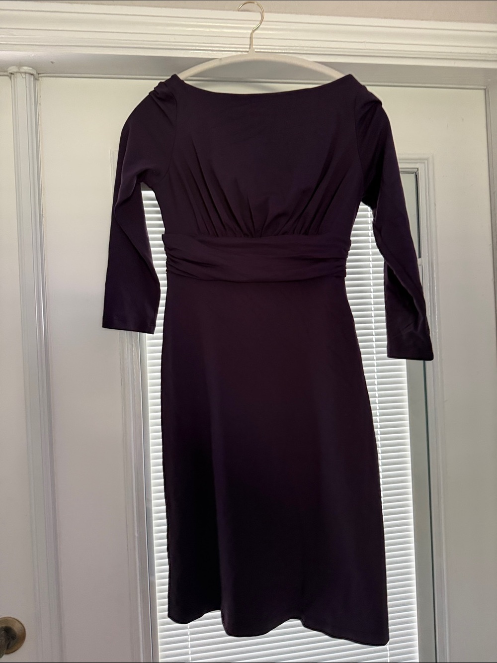 Susana Monaco Plum Long-Sleeve Boatneck Dress